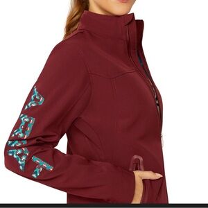 Ariat Women's Maroon Softshell Ski Jacket